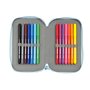 Trousse Scolaire avec Accessoires Snoopy Imagine Bleu 12.5 x 19.5 x 4 cm (28 Pièces)