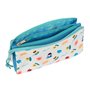 Trousse Fourre-Tout Double Baby Shark Surfing Bleu Blanc 22 x 12 x 3 cm