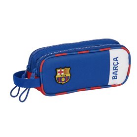 Trousse Fourre-Tout Double F.C. Barcelona Bleu Bordeaux 21 x 8 x 6 cm