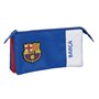 Trousse Fourre-Tout Double F.C. Barcelona Bleu Bordeaux 22 x 12 x 3 cm