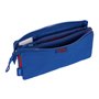 Trousse Fourre-Tout Double F.C. Barcelona Bleu Bordeaux 22 x 12 x 3 cm