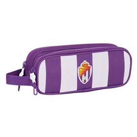 Trousse Fourre-Tout Double Real Valladolid C.F. Blanc Violet 21 x 8 x 6 cm