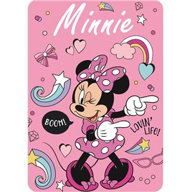 Couverture Minnie Mouse Me time 100 x 140 cm Rose clair Polyester