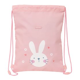 Sac à dos serré par des ficelles Safta Bunny Rose 26 x 34 x 1 cm