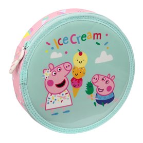 Pochette crayons Peppa Pig Ice cream Rose Menthe (18 Pièces)