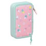 Plumier double Peppa Pig Ice cream Rose Menthe 12.5 x 19.5 x 4 cm (28 Pièces)