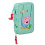 Plumier double Peppa Pig George Menthe 12.5 x 19.5 x 4 cm (28 Pièces)