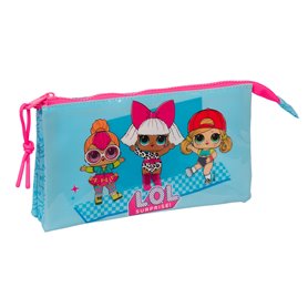 Trousse Fourre-Tout Double LOL Surprise! Divas Bleu 22 x 12 x 3 cm