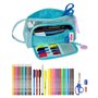 Trousse Scolaire avec Accessoires Frozen Hello spring Bleu clair 20 x 11 x 8.5 cm (32 Pièces)