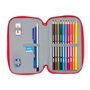 Plumier double Mickey Mouse Clubhouse Fantastic Bleu Rouge 12.5 x 19.5 x 4 cm (28 Pièces)