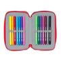 Plumier double Mickey Mouse Clubhouse Fantastic Bleu Rouge 12.5 x 19.5 x 4 cm (28 Pièces)