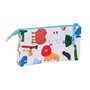 Trousse Fourre-Tout Double Algo de Jaime Blanc 22 x 12 x 3 cm