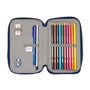 Plumier double Spider-Man Neon Blue marine 12.5 x 19.5 x 4 cm (28 Pièces)