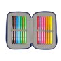 Plumier double Spider-Man Neon Blue marine 12.5 x 19.5 x 4 cm (28 Pièces)