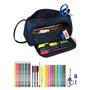 Trousse Scolaire avec Accessoires Batman Legendary Blue marine 20 x 11 x 8.5 cm (32 Pièces)