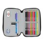 Plumier double Harry Potter House of champions Noir Gris 12.5 x 19.5 x 4 cm (28 Pièces)