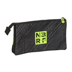 Trousse Fourre-Tout Triple Nerf Get ready Noir 22 x 12 x 3 cm