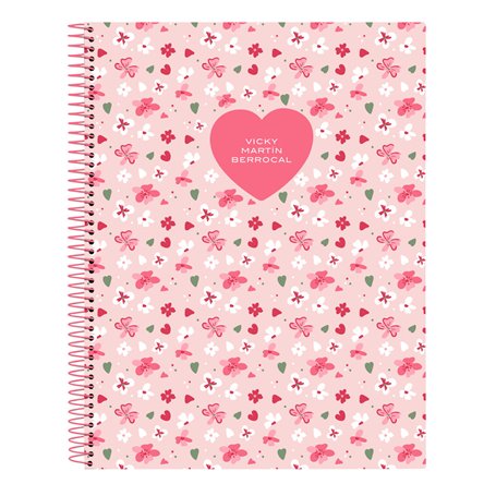 Carnet Vicky Martín Berrocal In bloom Rose A4 120 Volets