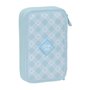 Plumier double Glow Lab Cisnes Bleu 12.5 x 19.5 x 4 cm (28 Pièces)