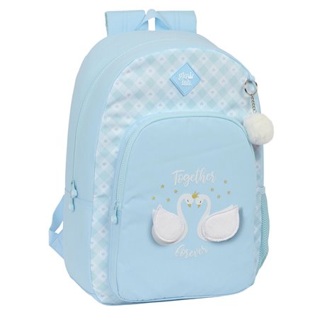 Cartable Glow Lab Cisnes Bleu 30 x 46 x 14 cm