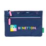 Trousse d'écolier Benetton Cool Blue marine 23 x 16 x 3 cm