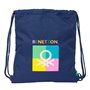 Sac à dos serré par des ficelles Benetton Cool Blue marine 35 x 40 x 1 cm