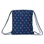 Sac à dos serré par des ficelles Benetton Cool Blue marine 35 x 40 x 1 cm