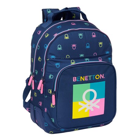 Cartable Benetton Cool Blue marine 32 x 42 x 15 cm