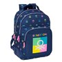 Cartable Benetton Cool Blue marine 32 x 42 x 15 cm