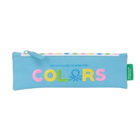 Trousse d'écolier Benetton Spring Bleu ciel 20 x 6 x 1 cm