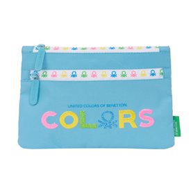 Trousse d'écolier Benetton Spring Bleu ciel 23 x 16 x 3 cm