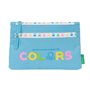 Trousse d'écolier Benetton Spring Bleu ciel 23 x 16 x 3 cm