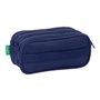 Trousse Fourre-Tout Triple Benetton Varsity Gris Blue marine 21,5 x 10 x 8 cm