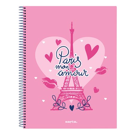 Carnet Safta Paris Rose Blue marine A4 120 Volets