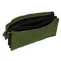 Trousse Fourre-Tout Triple Safta Dark forest Noir Vert 22 x 12 x 3 cm