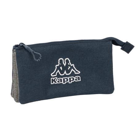 Trousse Fourre-Tout Triple Kappa Dark navy Gris Blue marine 22 x 12 x 3 cm