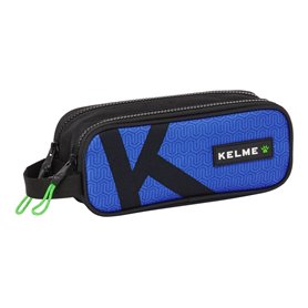 Trousse Fourre-Tout Double Kelme Royal Bleu Noir 21 x 8 x 6 cm