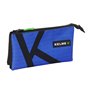 Trousse Fourre-Tout Triple Kelme Royal Bleu Noir 22 x 12 x 3 cm