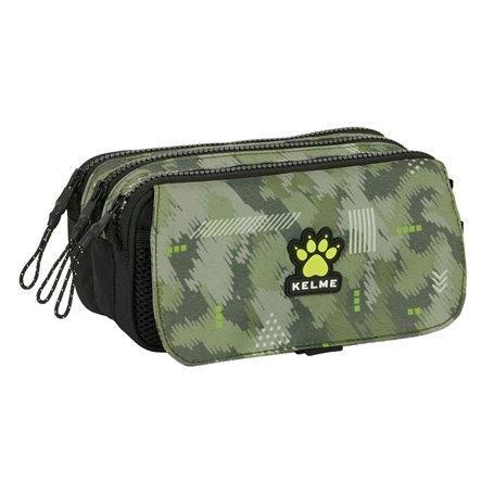 Trousse Fourre-Tout Triple Kelme Travel Noir Vert 21