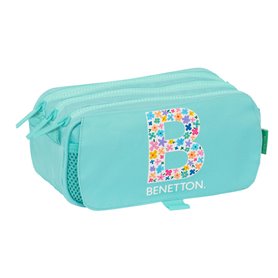 Trousse Fourre-Tout Triple Benetton Letter Vert 21