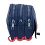 Trousse Fourre-Tout Triple Benetton Italy Blue marine 21,5 x 10 x 8 cm