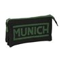 Trousse Fourre-Tout Triple Munich Caviar Noir 22 x 12 x 3 cm