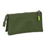 Trousse Fourre-Tout Triple Munich Bright khaki Vert 22 x 12 x 3 cm