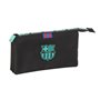 Trousse Fourre-Tout Triple F.C. Barcelona Noir 22 x 12 x 3 cm