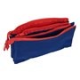 Trousse Fourre-Tout Triple Atlético Madrid Bleu Rouge 22 x 12 x 3 cm