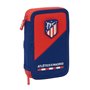 Plumier double Atlético Madrid Bleu Rouge 12.5 x 19.5 x 4 cm (28 Pièces)