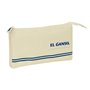 Trousse Fourre-Tout Triple El Ganso Beige 22 x 12 x 3 cm