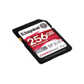 Kingston Technology 256GB Canvas React Plus SDXC UHS-II 280R/150W U3 V60 for Full HD/4K Carte Mémoire SDXC Kingston SDR2V6/256GB 256 GB