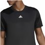 T-shirt à manches courtes homme Adidas Aeroready HIIT Back Noir