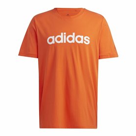 T-shirt à manches courtes homme Adidas  Essentials Embroidered Linear Orange